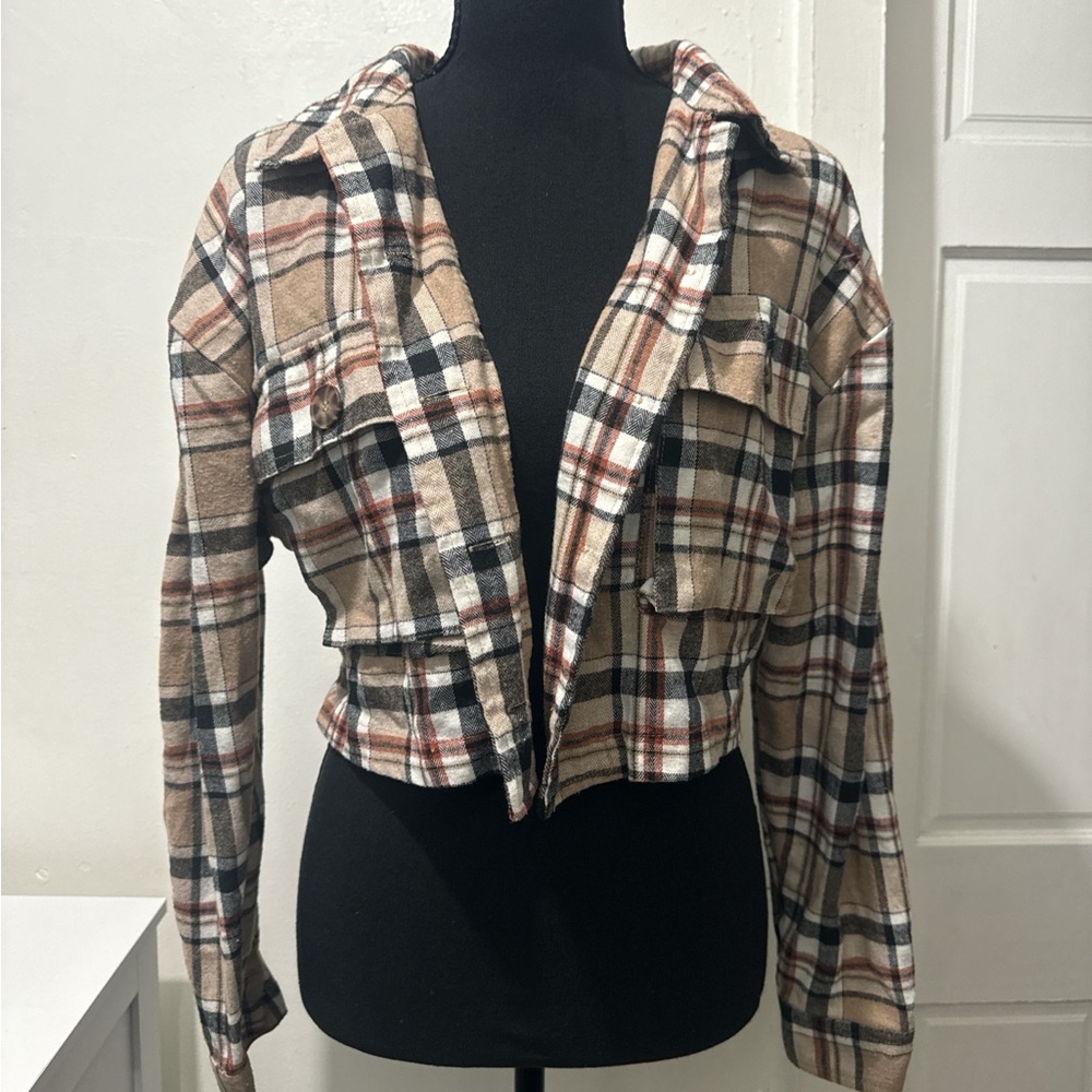 Plaid Cropped Jacket